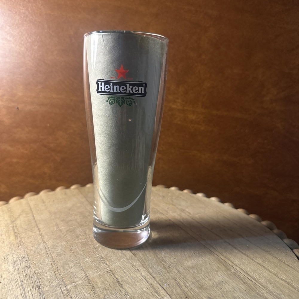 Heineken Tall Beer Glass 6.5X2.5" Replacement Glass, Red Star Greenleaf